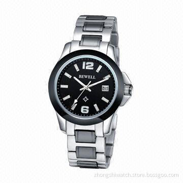 Men's Classic Automatic Watch w/ Stainless Steel/Black Ceramic Case/Band, Japan Automatic Movement